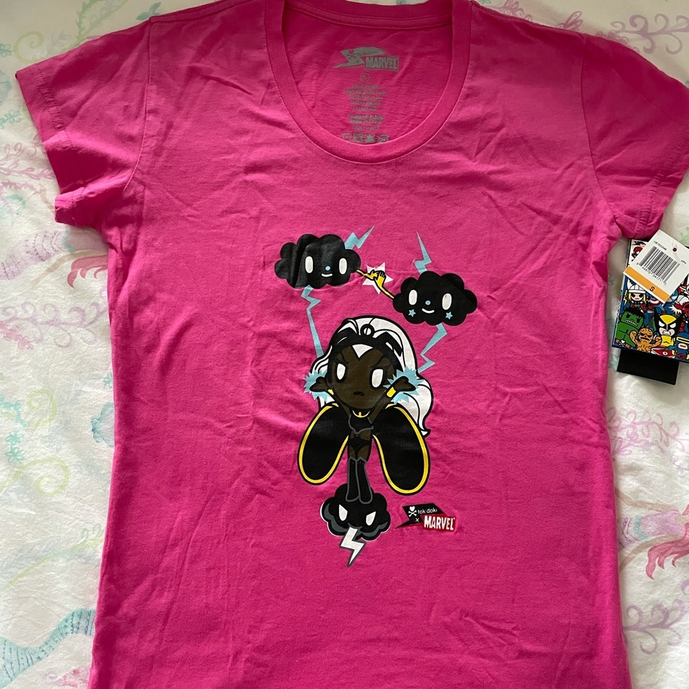 Tokidoki Marvel Storm Women Pink T Shirt Size S